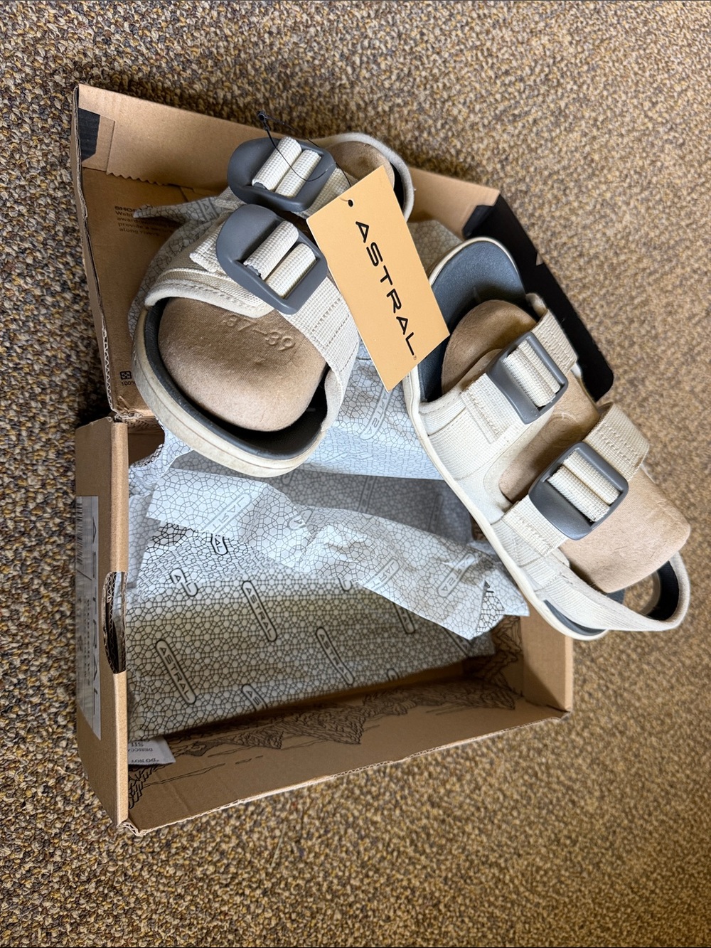 Astral Women’s Cream Strap Sandals - Picture 3 of 8